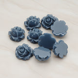 Half Rose Flower Flat Back Cabochon, 4 Pc (CB.176)