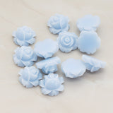 Half Rose Flower Flat Back Cabochon, 4 Pc (CB.176)