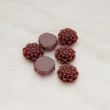 Mum Flower Flat Back Cabochon, 4 Pc (CB.177-04)