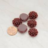 Mum Flower Flat Back Cabochon, 4 Pc (CB.177-04)