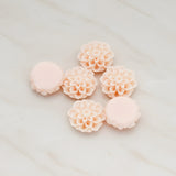 Mum Flower Flat Back Cabochon, 4 Pc (CB.177-04)