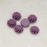 Mum Flower Flat Back Cabochon, 4 Pc (CB.177-04)