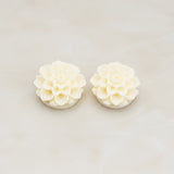 Mum Flower Flat Back Cabochon, 2 Pc (CB.177-08)