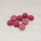 Small Mum Flower Flat Back Cabochon, 6 Pc (CB.177)
