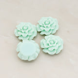 Ruffle Rose Flower Flat Back Cabochon, 4 Pc (CB.188-01)