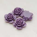 Rose Flower Flat Back Cabochon, 2 Pc (CB.189)