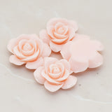 Rose Flower Flat Back Cabochon, 2 Pc (CB.189)