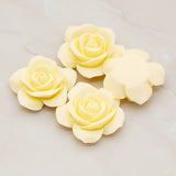Rose Flower Flat Back Cabochon, 2 Pc (CB.189)