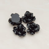 Bloom Rose Flower Flat Back Cabochon, 4 Pc (CB.191)