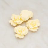 Bloom Rose Flower Flat Back Cabochon, 4 Pc (CB.191)