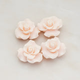 Bloom Rose Flower Flat Back Cabochon, 4 Pc (CB.191)