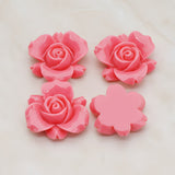 Rose Flower Flat Back Cabochon, 4 Pc (CB.200-01)