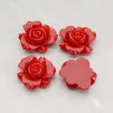 Rose Flower Flat Back Cabochon, 4 Pc (CB.200-01)