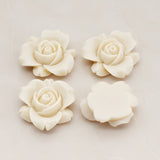 Rose Flower Flat Back Cabochon, 4 Pc (CB.200-01)