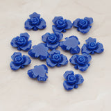 Small Rose Flower Flat Back Cabochon, 4 Pc (CB.200-02)