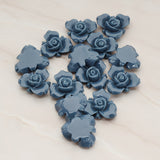 Small Rose Flower Flat Back Cabochon, 4 Pc (CB.200-02)