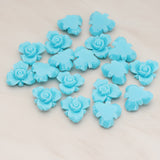 Small Rose Flower Flat Back Cabochon, 4 Pc (CB.200-02)