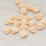 Tiny Rose Flower Flat Back Cabochon, 6 Pc (CB.200-03)