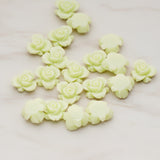 Tiny Rose Flower Flat Back Cabochon, 6 Pc (CB.200-03)