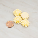 Sunflower Flat Back Cabochon, 4 Pc (CB.203-01)