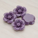 Pansy Flower Flat Back Cabochon, 2 Pc (CB.204)
