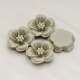 Pansy Flower Flat Back Cabochon, 2 Pc (CB.204)