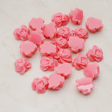 Full Bloom Rose Flower Flat Back Cabochon, 6 Pc (CB.214-02)