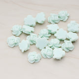 Full Bloom Rose Flower Flat Back Cabochon, 6 Pc (CB.214-02)