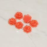 Rose Flower Flat Back Cabochon, 6 Pc (CB.503)