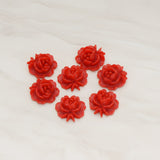 Rose Flower Flat Back Cabochon, 6 Pc (CB.503)