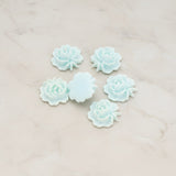 Rose Flower Flat Back Cabochon, 6 Pc (CB.503)