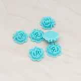 Rose Flower Flat Back Cabochon, 6 Pc (CB.503)