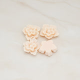 Rose Flower Flat Back Cabochon, 4 Pc (CB.504)