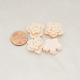 Rose Flower Flat Back Cabochon, 4 Pc (CB.504)