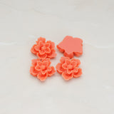 Rose Flower Flat Back Cabochon, 4 Pc (CB.504)