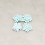 Rose Flower Flat Back Cabochon, 4 Pc (CB.504)