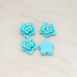Rose Flower Flat Back Cabochon, 4 Pc (CB.504)