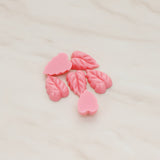 Small Leaf Flat Back Cabochon, 6 Pc (CB.506)