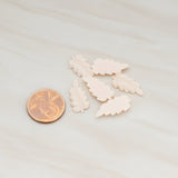 Long Leaf Flat Back Cabochon, 6 Pc (CB.507)