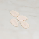Long Leaf Flat Back Cabochon, 6 Pc (CB.508)