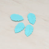 Long Leaf Flat Back Cabochon, 6 Pc (CB.508)