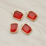 Rectangle Framed Glass Pendant, 2 Pc (FS.065)