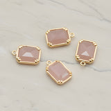 Rectangle Framed Glass Pendant, 2 Pc (FS.065)