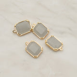 Rectangle Framed Glass Pendant, 2 Pc (FS.065)