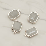 Rectangle Framed Glass Pendant, 2 Pc (FS.065)