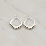 Pear Framed Glass Pendant, 2 Pc (FS.299)