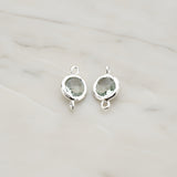 Round Framed Glass Connector, 2 Pc (FS.113)