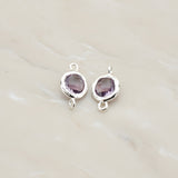 Round Framed Glass Connector, 2 Pc (FS.113)