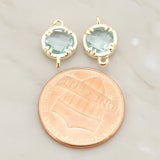 Round Framed Glass Connector, 2 Pc (FS.115)