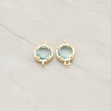 Round Framed Glass Connector, 2 Pc (FS.115)
